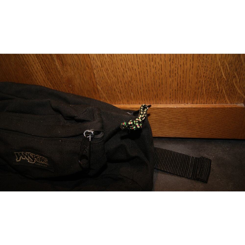 JanSport Black Waist Belt Bag Fanny Pack Made in USA Vintage 90s Hiking - Picture 3 of 8